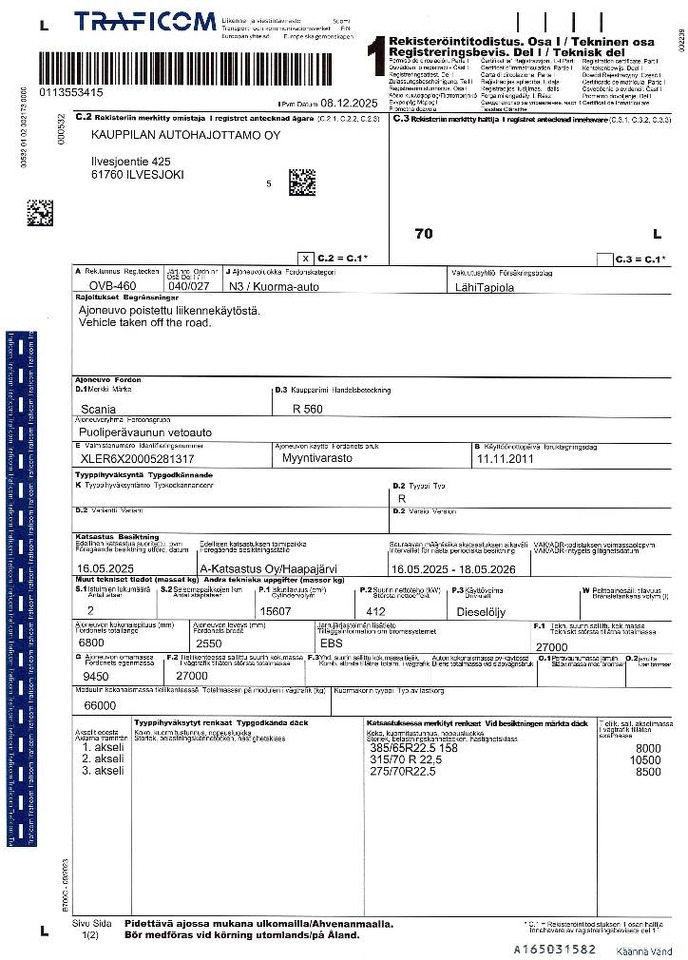 وحدة جر Scania R 560: صورة 8
