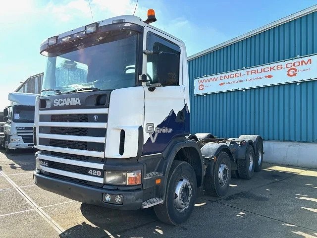 Scania R124-420 C 8x4 FULL STEEL CHASSIS (EURO 3 / FULL STEEL SUSPENSION / REDUCTION AXLES / GRS900 GEARBOX) - شاحنة هيكل كابينة: صورة 1 Scania R124-420 C 8x4 FULL STEEL CHASSIS (EURO 3 / FULL STEEL SUSPENSION / REDUCTION AXLES / GRS900 GEARBOX) - شاحنة هيكل كابينة: صورة 1