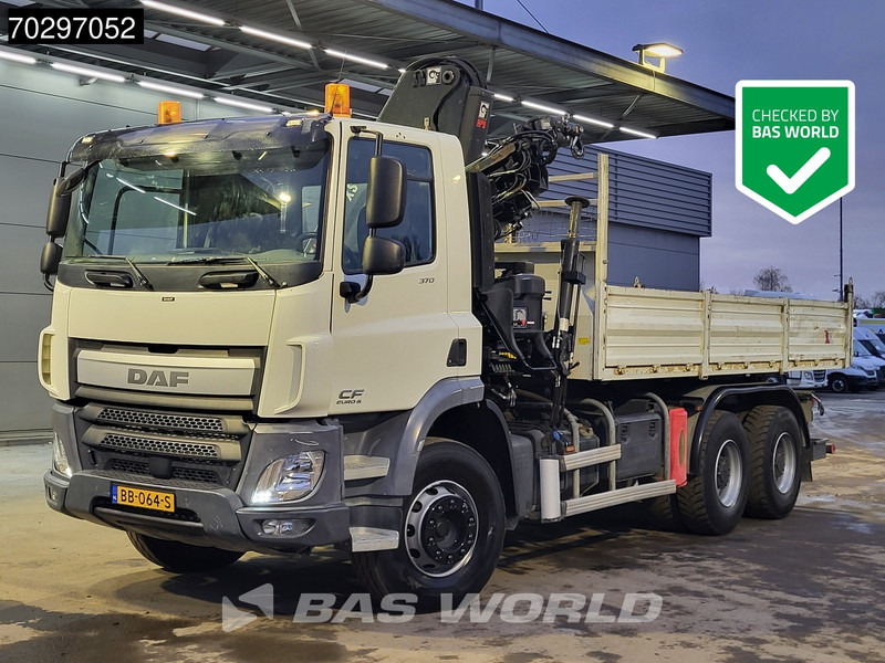 DAF CF 370 CF 6X4 HIAB 144 BS-3 HIDUO Crane Kran 8m3 Tipper Big-Axle Steelsuspension Euro 6 - شاحنة قلاب, شاحنة كرين: صورة 1 DAF CF 370 CF 6X4 HIAB 144 BS-3 HIDUO Crane Kran 8m3 Tipper Big-Axle Steelsuspension Euro 6 - شاحنة قلاب, شاحنة كرين: صورة 1
