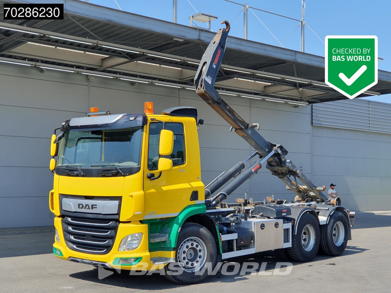DAF CF 450 CF 6X2 HIAB 20ZL53 Hooklift LiftAxle Automatic 20 Tonnes ACC Euro 6 - شاحنة ذات خطاف: صورة 1 DAF CF 450 CF 6X2 HIAB 20ZL53 Hooklift LiftAxle Automatic 20 Tonnes ACC Euro 6 - شاحنة ذات خطاف: صورة 1