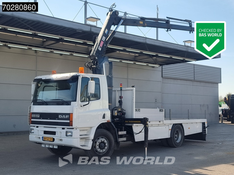 DAF CF65. 220 4X2 NL-Truck Hiab 135-3 Kran Crane Remote Euro 2 - شاحنات مسطحة, شاحنة كرين: صورة 1 DAF CF65. 220 4X2 NL-Truck Hiab 135-3 Kran Crane Remote Euro 2 - شاحنات مسطحة, شاحنة كرين: صورة 1