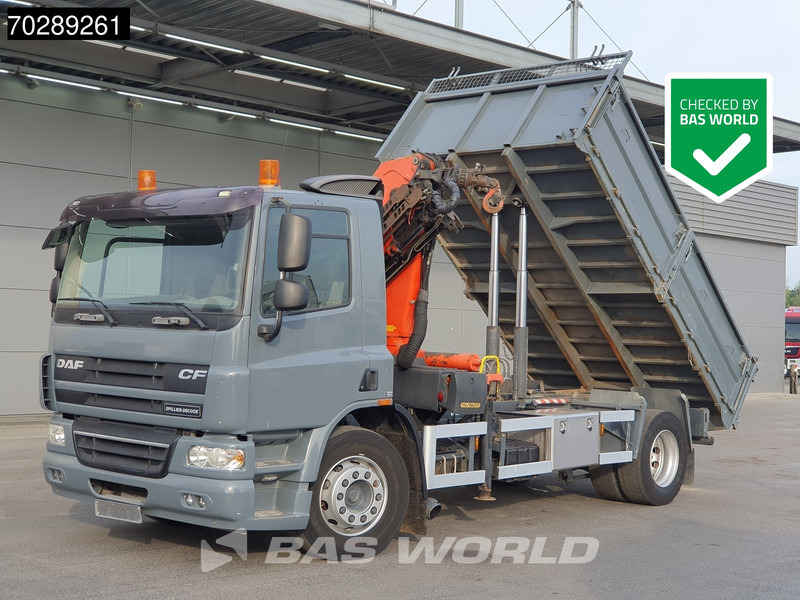 DAF CF75.250 FA75 4X2 Palfinger PK11000 Crane 8m3 tipper Manual Euro 4 - شاحنة قلاب, شاحنة كرين: صورة 1 DAF CF75.250 FA75 4X2 Palfinger PK11000 Crane 8m3 tipper Manual Euro 4 - شاحنة قلاب, شاحنة كرين: صورة 1