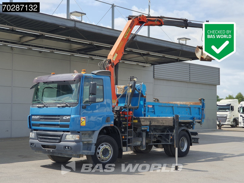 DAF CF75.310 4X2 Palfinger PK12000 Kran Crane 7m3 tipper Big-Axle Steelsuspension Euro 3 - شاحنة قلاب, شاحنة كرين: صورة 1 DAF CF75.310 4X2 Palfinger PK12000 Kran Crane 7m3 tipper Big-Axle Steelsuspension Euro 3 - شاحنة قلاب, شاحنة كرين: صورة 1