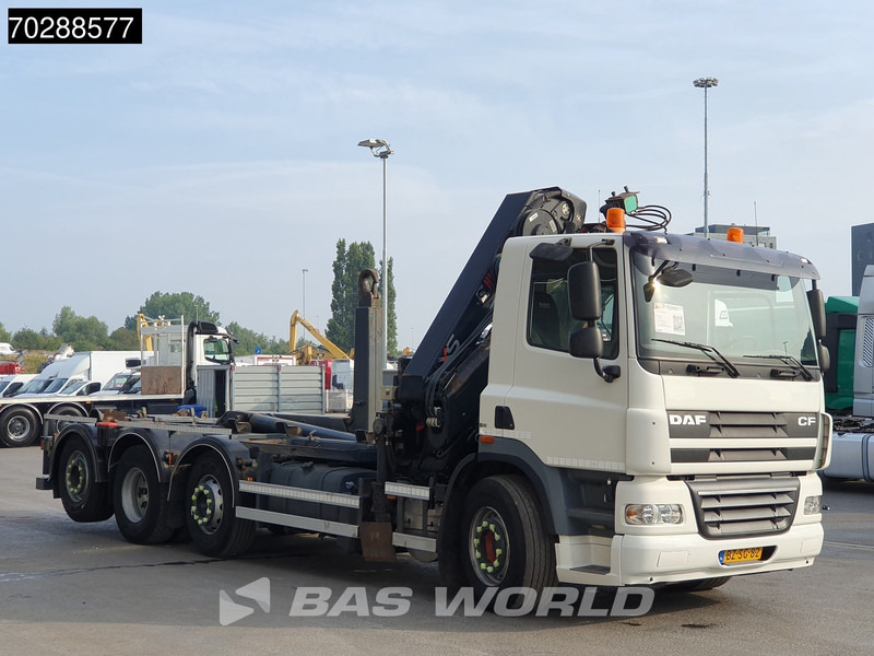 شاحنة ذات خطاف, شاحنة كرين DAF CF85.360 8X2 NL-Truck HIAB 211 E-3 Hipro Crane + Hooklift Lift+steering Axle Automatic Euro 5: صورة 16