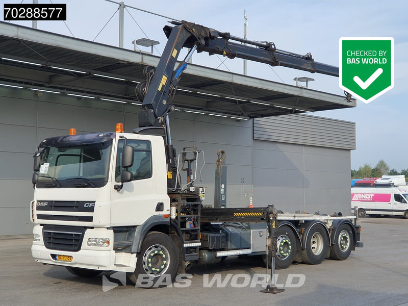 DAF CF85.360 8X2 NL-Truck HIAB 211 E-3 Hipro Crane + Hooklift Lift+steering Axle Automatic Euro 5 - شاحنة ذات خطاف, شاحنة كرين: صورة 1 DAF CF85.360 8X2 NL-Truck HIAB 211 E-3 Hipro Crane + Hooklift Lift+steering Axle Automatic Euro 5 - شاحنة ذات خطاف, شاحنة كرين: صورة 1