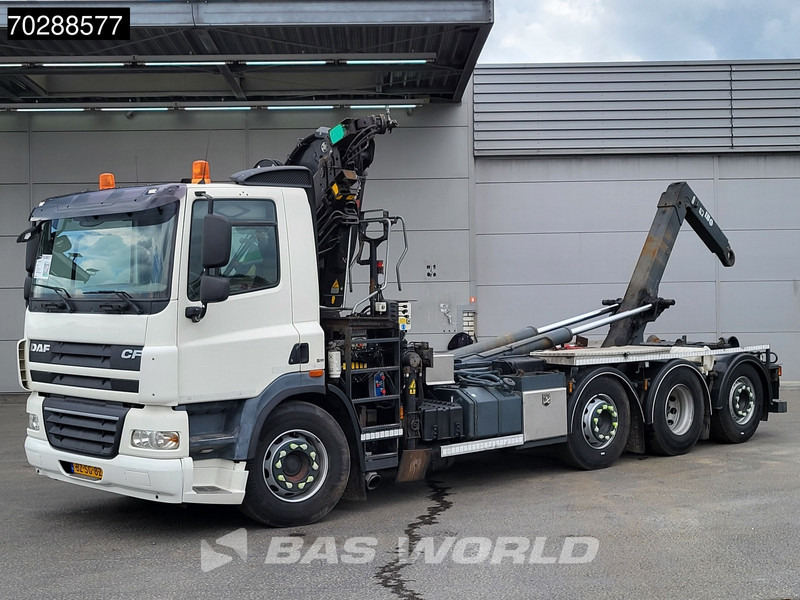 شاحنة ذات خطاف, شاحنة كرين DAF CF85.360 8X2 NL-Truck HIAB 211 E-3 Hipro Crane + Hooklift Lift+steering Axle Automatic Euro 5: صورة 10
