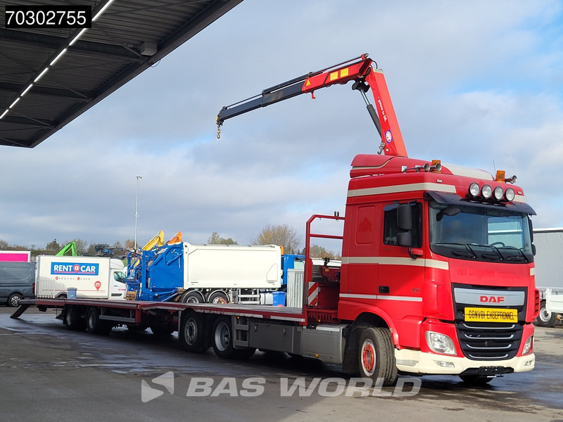 DAF XF 440 XF 6X2 NL-Truck Transporter APK HMF 900-K2 crane Winch Lift-Lenkachse Euro 6 - شاحنة, شاحنة كرين: صورة 2 DAF XF 440 XF 6X2 NL-Truck Transporter APK HMF 900-K2 crane Winch Lift-Lenkachse Euro 6 - شاحنة, شاحنة كرين: صورة 2