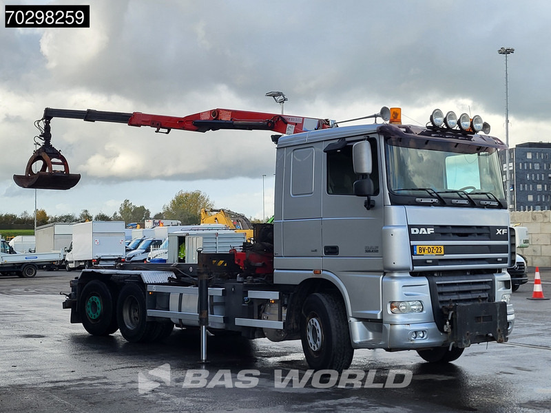 DAF XF105.410 XF 6X2 NL-Truck HMF 1643 Z2 Crane 24T Container system Lift+Steering-Axle Euro 5 - شاحنة - نظام الكابلات, شاحنة كرين: صورة 3 DAF XF105.410 XF 6X2 NL-Truck HMF 1643 Z2 Crane 24T Container system Lift+Steering-Axle Euro 5 - شاحنة - نظام الكابلات, شاحنة كرين: صورة 3