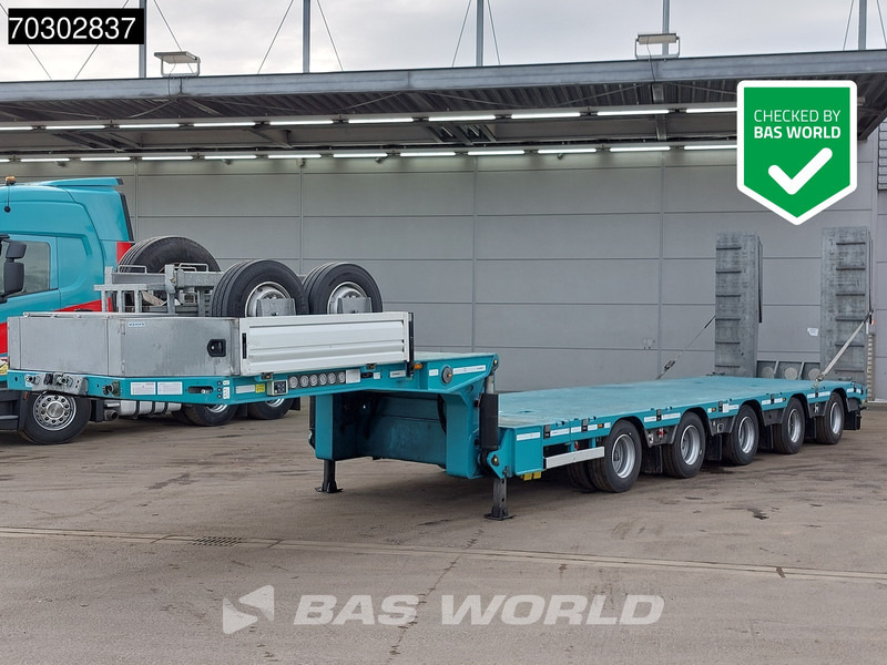 De Angelis D4S005 Extendable650cm 5xSteeringaxle Hydraulic Neck Ramps - عربة منخفضة مسطحة نصف مقطورة: صورة 1 De Angelis D4S005 Extendable650cm 5xSteeringaxle Hydraulic Neck Ramps - عربة منخفضة مسطحة نصف مقطورة: صورة 1
