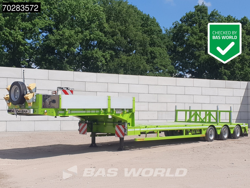 Faymonville F-S43-1AAF 3 axles Extendable Twistlocks 3x Hydraulic Steering Galvanised - عربة منخفضة مسطحة نصف مقطورة: صورة 1 Faymonville F-S43-1AAF 3 axles Extendable Twistlocks 3x Hydraulic Steering Galvanised - عربة منخفضة مسطحة نصف مقطورة: صورة 1