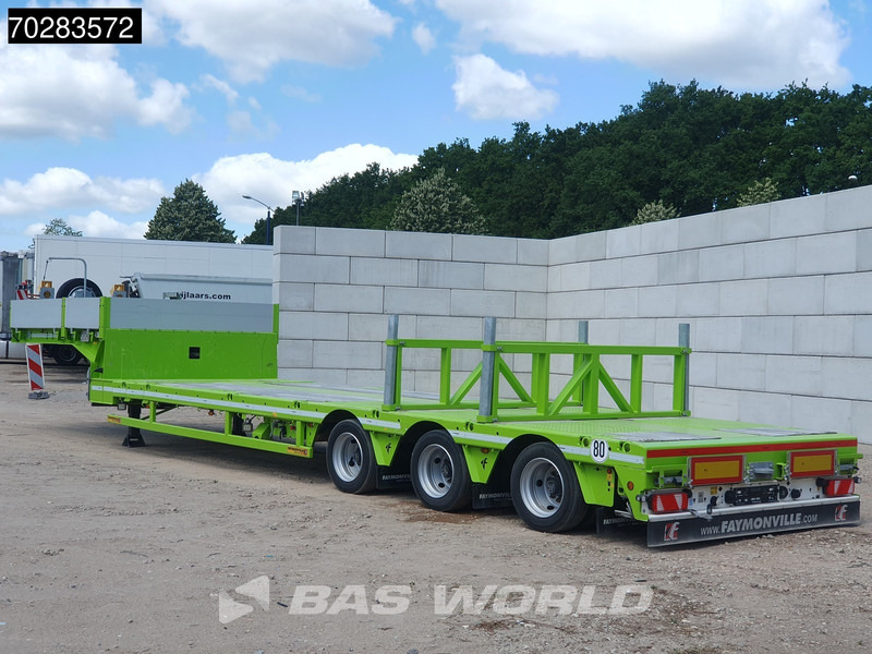 Faymonville F-S43-1AAF 3 axles Extendable Twistlocks 3x Hydraulic Steering Galvanised - عربة منخفضة مسطحة نصف مقطورة: صورة 2 Faymonville F-S43-1AAF 3 axles Extendable Twistlocks 3x Hydraulic Steering Galvanised - عربة منخفضة مسطحة نصف مقطورة: صورة 2