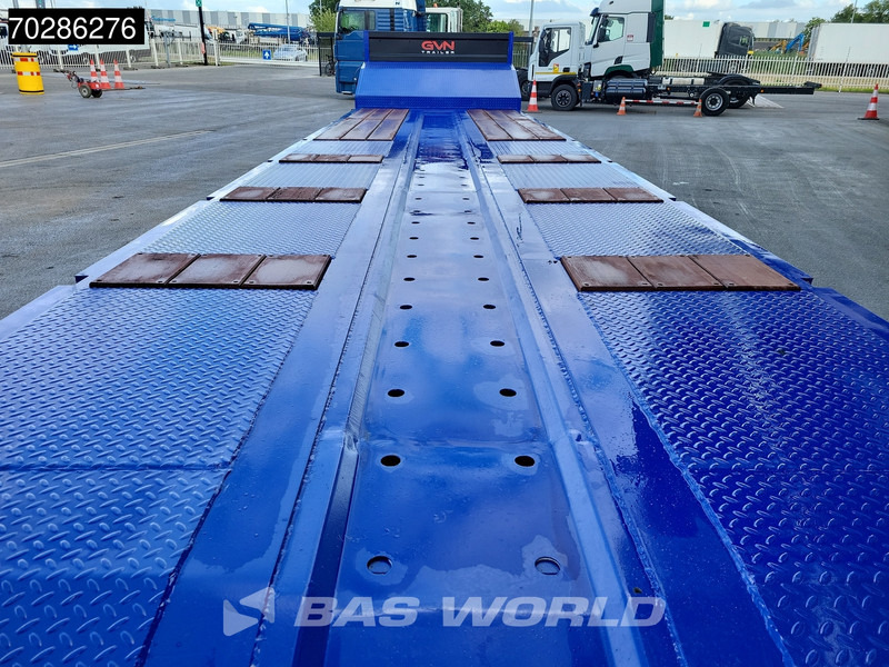 جديدة عربة منخفضة مسطحة نصف مقطورة GVN Trailer 4 axles NEW Lift+Lenkachse Hydraulic Ramps: صورة 15