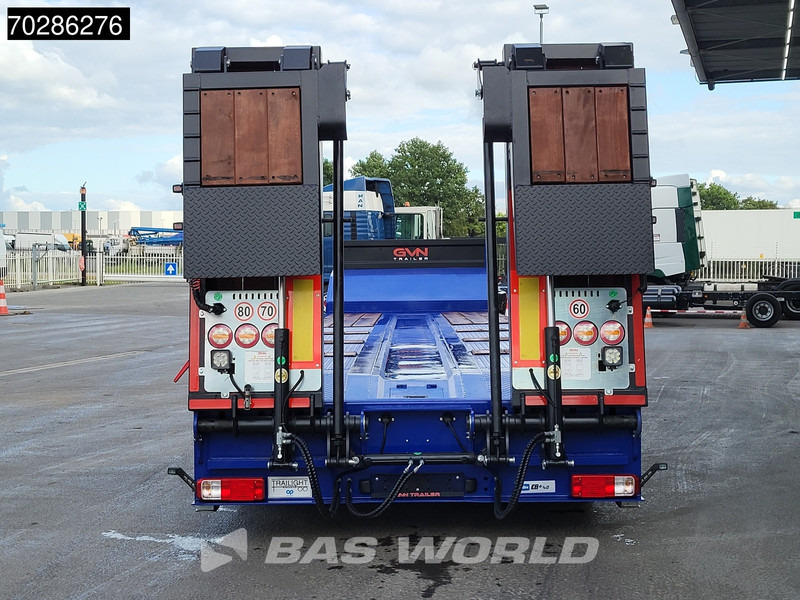 جديدة عربة منخفضة مسطحة نصف مقطورة GVN Trailer 4 axles NEW Lift+Lenkachse Hydraulic Ramps: صورة 6