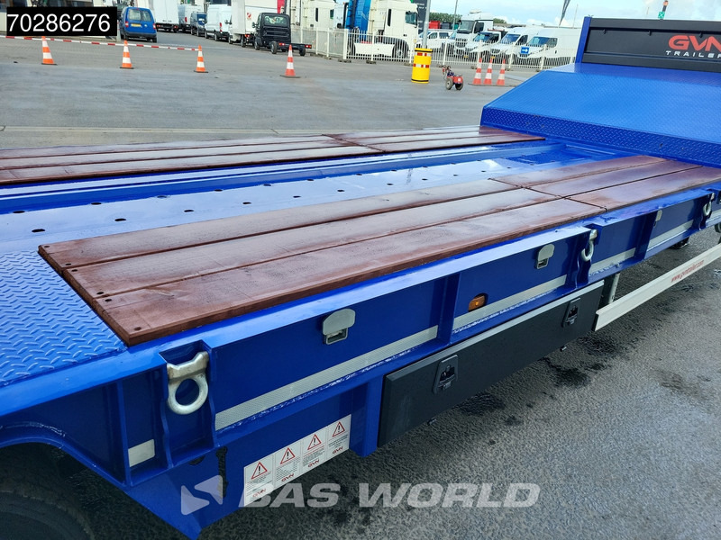 جديدة عربة منخفضة مسطحة نصف مقطورة GVN Trailer 4 axles NEW Lift+Lenkachse Hydraulic Ramps: صورة 16
