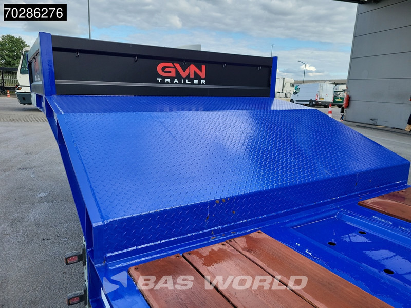 جديدة عربة منخفضة مسطحة نصف مقطورة GVN Trailer 4 axles NEW Lift+Lenkachse Hydraulic Ramps: صورة 14