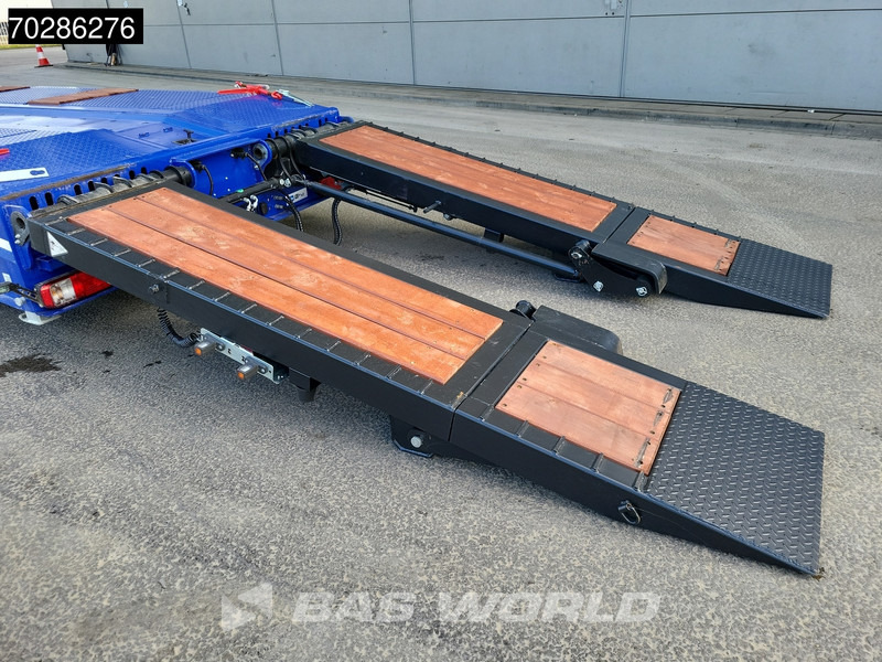 جديدة عربة منخفضة مسطحة نصف مقطورة GVN Trailer 4 axles NEW Lift+Lenkachse Hydraulic Ramps: صورة 12