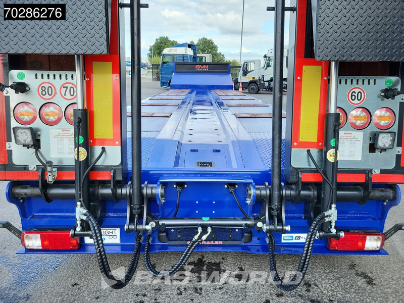 جديدة عربة منخفضة مسطحة نصف مقطورة GVN Trailer 4 axles NEW Lift+Lenkachse Hydraulic Ramps: صورة 7