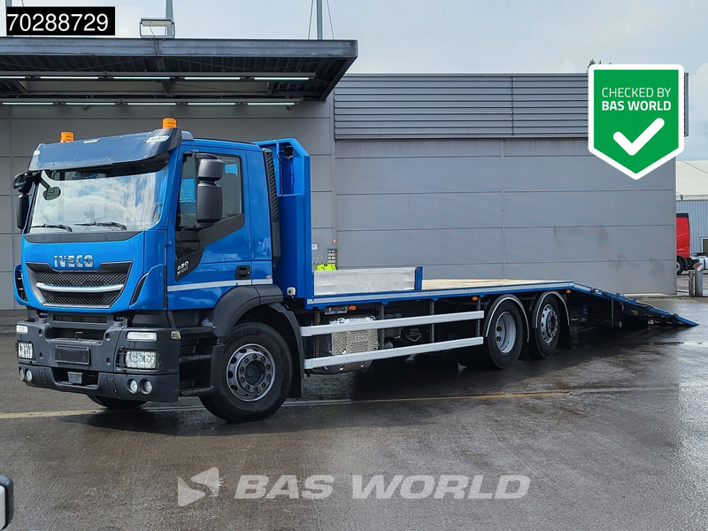 Iveco X-Way 420 6X2 Machine transporter Hydraulic Ramp Winch Lift+steering axle ACC Euro 6 - شاحنة نقل سيارات شاحنة: صورة 1 Iveco X-Way 420 6X2 Machine transporter Hydraulic Ramp Winch Lift+steering axle ACC Euro 6 - شاحنة نقل سيارات شاحنة: صورة 1