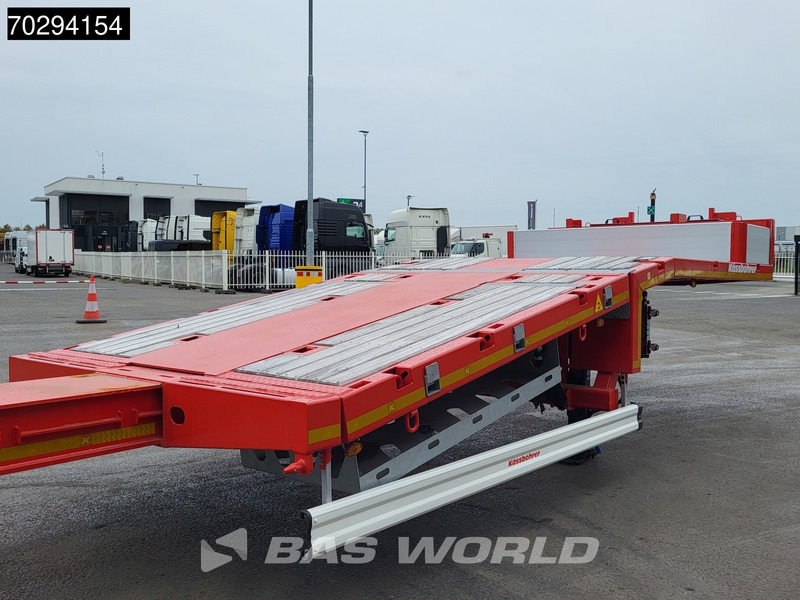 جديدة عربة منخفضة مسطحة نصف مقطورة Kässbohrer Hydraulic Bed 450cm Extendable, Lift+Steering Axle: صورة 10