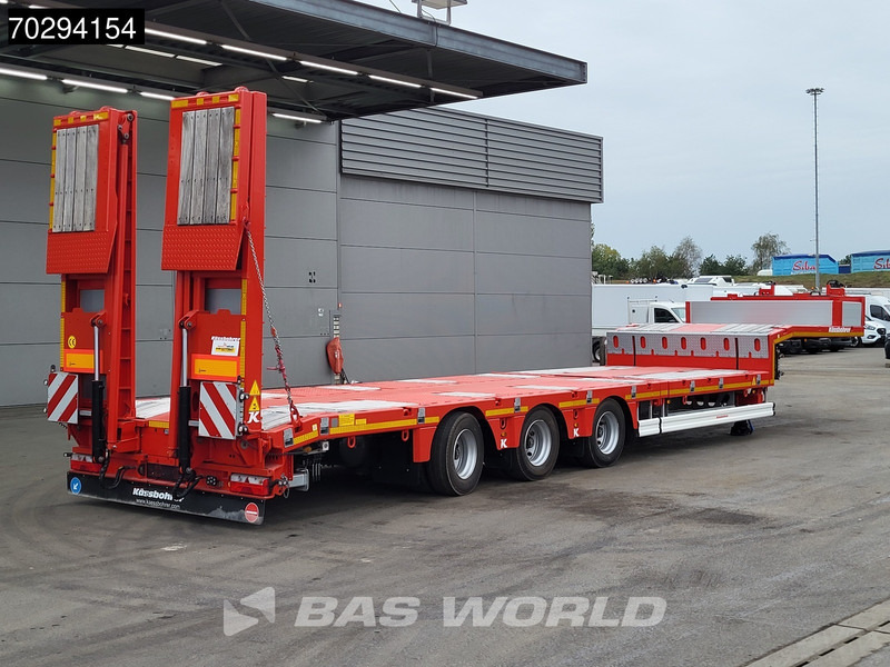 جديدة عربة منخفضة مسطحة نصف مقطورة Kässbohrer Hydraulic Bed 450cm Extendable, Lift+Steering Axle: صورة 11
