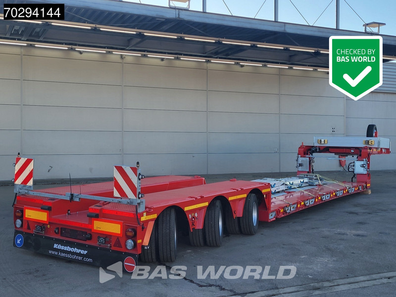 Kässbohrer LB3E 3 axles NEW! Extenable 540cm Gooseneck 3xSteeringaxle - عربة منخفضة مسطحة نصف مقطورة: صورة 1 Kässbohrer LB3E 3 axles NEW! Extenable 540cm Gooseneck 3xSteeringaxle - عربة منخفضة مسطحة نصف مقطورة: صورة 1