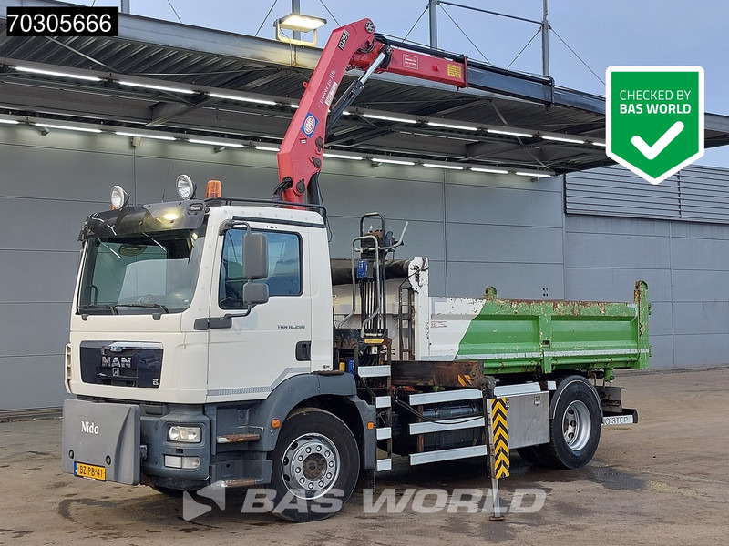 MAN TGM 18.290 4X2 HMF1035-K2 Crane Kran 6m3 3-side tipper Automatic Euro 5 - شاحنة قلاب, شاحنة كرين: صورة 1 MAN TGM 18.290 4X2 HMF1035-K2 Crane Kran 6m3 3-side tipper Automatic Euro 5 - شاحنة قلاب, شاحنة كرين: صورة 1