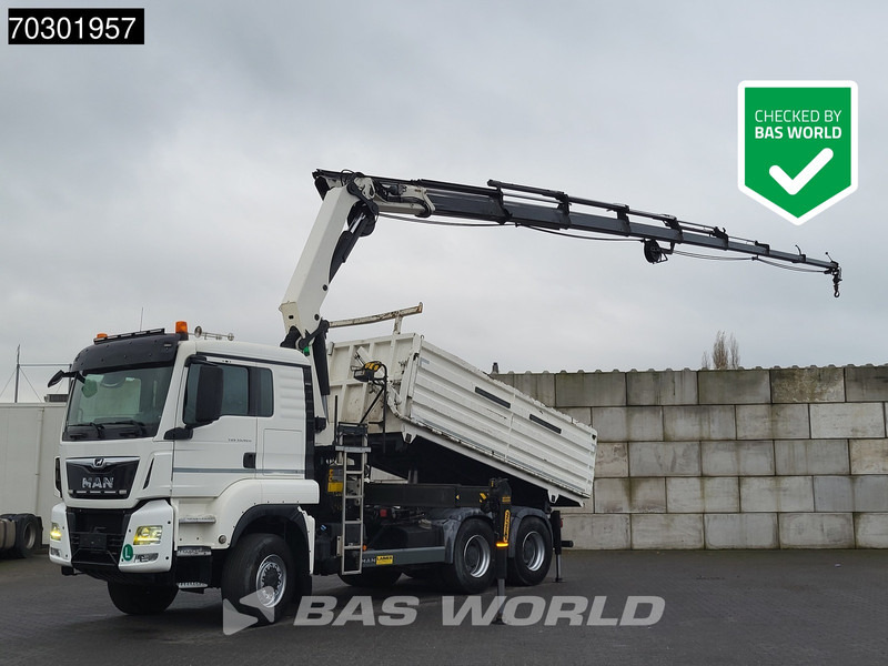 MAN TGS 33.420 6X6 Palfinger PK33002 EH Crane 12m3 tipper Manual Retarder Big-Axle Euro 6 - شاحنة قلاب, شاحنة كرين: صورة 1 MAN TGS 33.420 6X6 Palfinger PK33002 EH Crane 12m3 tipper Manual Retarder Big-Axle Euro 6 - شاحنة قلاب, شاحنة كرين: صورة 1