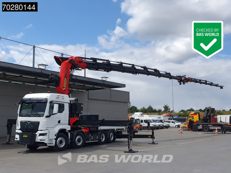 MAN TGS 35.520 8X4 Palfinger PK135.002 TEC 7 Kran Crane Hydrodrive Lift+steering axle Navi LED Euro 6 - شاحنات مسطحة, شاحنة كرين: صورة 1 MAN TGS 35.520 8X4 Palfinger PK135.002 TEC 7 Kran Crane Hydrodrive Lift+steering axle Navi LED Euro 6 - شاحنات مسطحة, شاحنة كرين: صورة 1