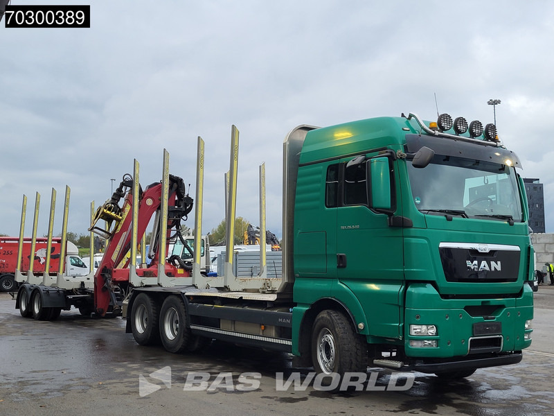MAN TGX 26.540 6X4 Combi TAJFUN L150Z.96 woodcrane Holztransport Manual Retarder Euro 5 - شاحنة قطع الأشجار, شاحنة كرين: صورة 3 MAN TGX 26.540 6X4 Combi TAJFUN L150Z.96 woodcrane Holztransport Manual Retarder Euro 5 - شاحنة قطع الأشجار, شاحنة كرين: صورة 3