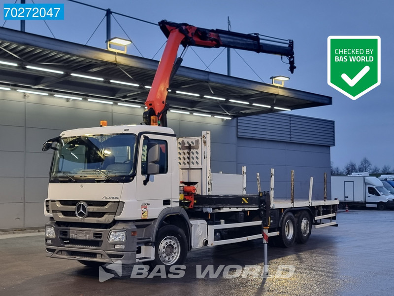 Mercedes-Benz Actros 2536 6X2 Palfinger PK14002-EH A Remote Lift+Lenkachse EEV - شاحنات مسطحة, شاحنة كرين: صورة 1 Mercedes-Benz Actros 2536 6X2 Palfinger PK14002-EH A Remote Lift+Lenkachse EEV - شاحنات مسطحة, شاحنة كرين: صورة 1