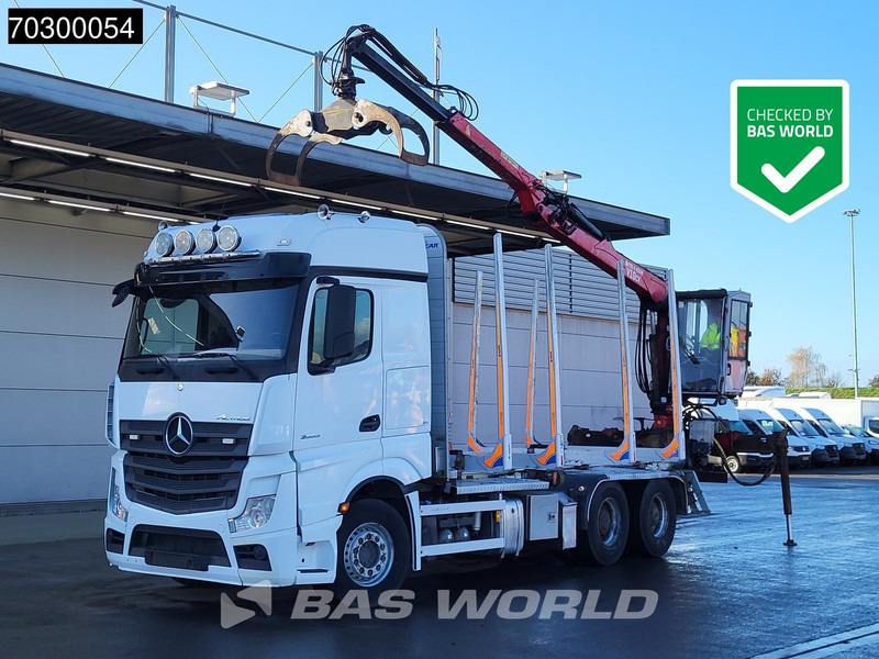 Mercedes-Benz Actros 2663 Actros 6X4 Timber truck FTG V10CX.81 wood crane Big-Axle Automatic Euro 6 - شاحنة قطع الأشجار, شاحنة كرين: صورة 1 Mercedes-Benz Actros 2663 Actros 6X4 Timber truck FTG V10CX.81 wood crane Big-Axle Automatic Euro 6 - شاحنة قطع الأشجار, شاحنة كرين: صورة 1