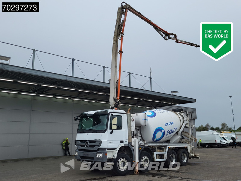 Mercedes-Benz Actros 3241 8X4 7m3 Mecbo Mixer Big-Axle Steelsuspension Pompe+Mixer Euro 5 - مضخة خرسانة: صورة 1 Mercedes-Benz Actros 3241 8X4 7m3 Mecbo Mixer Big-Axle Steelsuspension Pompe+Mixer Euro 5 - مضخة خرسانة: صورة 1