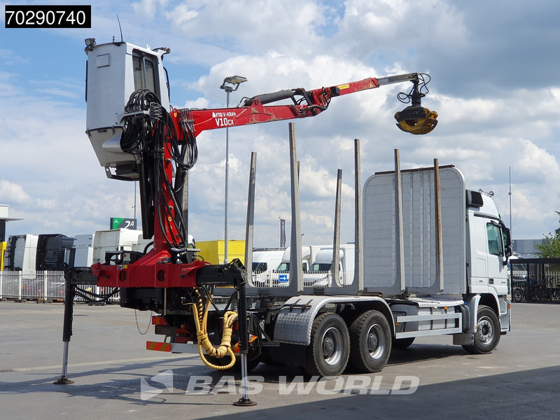 Mercedes-Benz Actros 3346 6X4 Original KM's! FTG V10CX.81 Kran Crane Holztransport Big-Axle Steelsuspension - شاحنة قطع الأشجار, شاحنة كرين: صورة 5 Mercedes-Benz Actros 3346 6X4 Original KM's! FTG V10CX.81 Kran Crane Holztransport Big-Axle Steelsuspension - شاحنة قطع الأشجار, شاحنة كرين: صورة 5