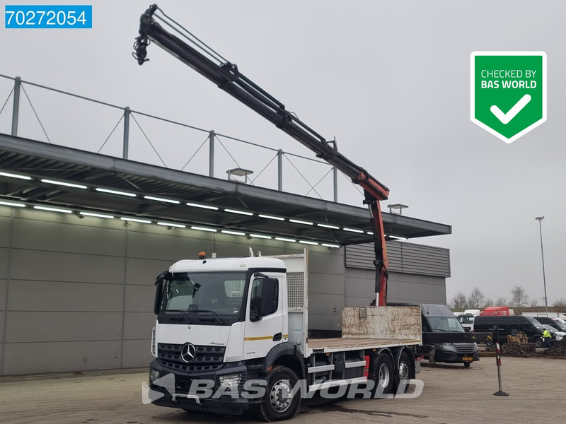 Mercedes-Benz Arocs 2536 6X2 Palfinger PK 16002 Crane Lenkasche Euro 6 - شاحنات مسطحة, شاحنة كرين: صورة 1 Mercedes-Benz Arocs 2536 6X2 Palfinger PK 16002 Crane Lenkasche Euro 6 - شاحنات مسطحة, شاحنة كرين: صورة 1
