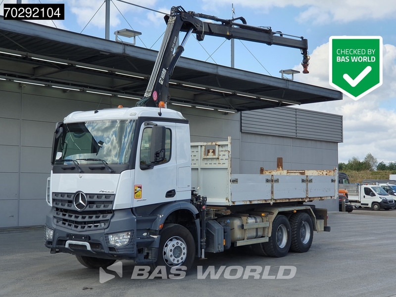 Mercedes-Benz Arocs 2636 Arocs 6X4 8m3 Forez Bennes Tipper HIAB 144 B-2 Hiduo Crane Steelsuspension Automatic Euro 6 - شاحنة قلاب, شاحنة كرين: صورة 1 Mercedes-Benz Arocs 2636 Arocs 6X4 8m3 Forez Bennes Tipper HIAB 144 B-2 Hiduo Crane Steelsuspension Automatic Euro 6 - شاحنة قلاب, شاحنة كرين: صورة 1
