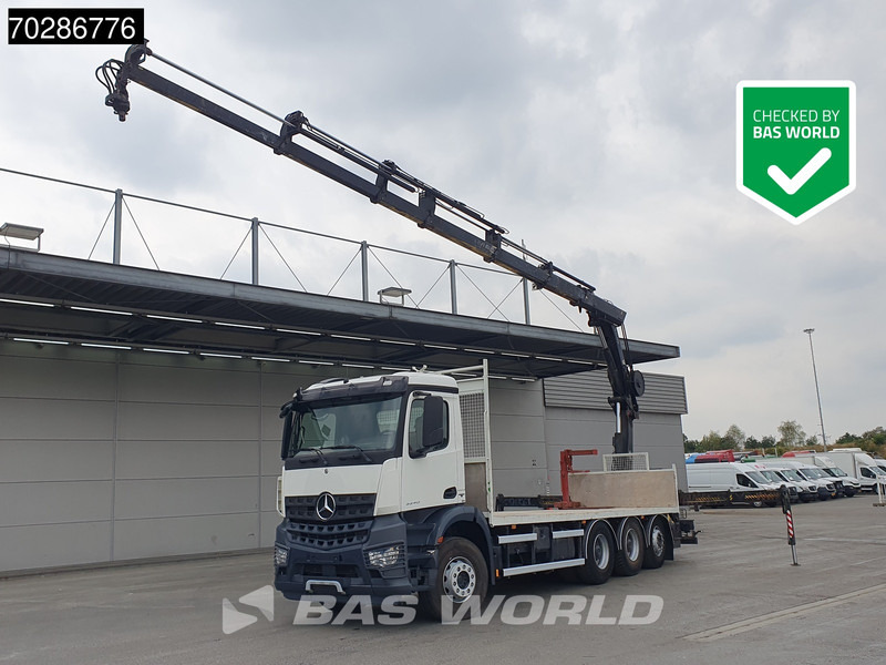 Mercedes-Benz Arocs 3240 8X4 HIAB 211E-6 HIPRO Big-Axle Lift+Steering Navi Euro 6 - شاحنات مسطحة, شاحنة كرين: صورة 1 Mercedes-Benz Arocs 3240 8X4 HIAB 211E-6 HIPRO Big-Axle Lift+Steering Navi Euro 6 - شاحنات مسطحة, شاحنة كرين: صورة 1