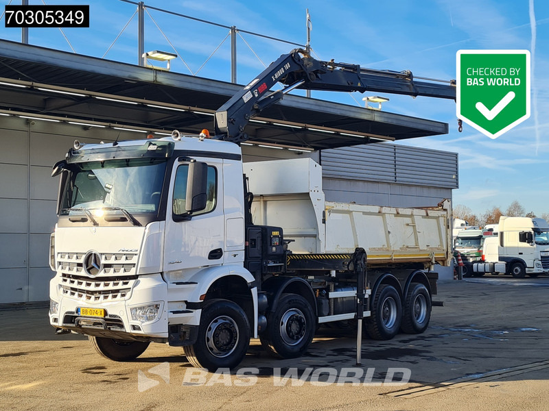 Mercedes-Benz Arocs 3240 8X4 HIAB X-HIDUO 188 E-2 Kran Crane 3-side tipper Big-Axle Euro 6 - شاحنة قلاب, شاحنة كرين: صورة 1 Mercedes-Benz Arocs 3240 8X4 HIAB X-HIDUO 188 E-2 Kran Crane 3-side tipper Big-Axle Euro 6 - شاحنة قلاب, شاحنة كرين: صورة 1