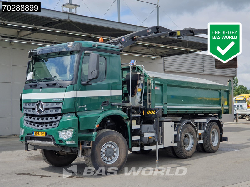 Mercedes-Benz Arocs 3342 Arocs 6X6 NL-Truck HMF 1643 Z-Crane Kran Steering Axle Big-Axle Euro 6 - شاحنة قلاب, شاحنة كرين: صورة 1 Mercedes-Benz Arocs 3342 Arocs 6X6 NL-Truck HMF 1643 Z-Crane Kran Steering Axle Big-Axle Euro 6 - شاحنة قلاب, شاحنة كرين: صورة 1
