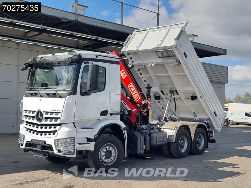 جديدة شاحنة قلاب, شاحنة كرين Mercedes-Benz Arocs 3348 6X4 Fassi F255A2.24 Kran Crane 9m3 3-Sided Tipper Big-Axle Euro 6: صورة 14