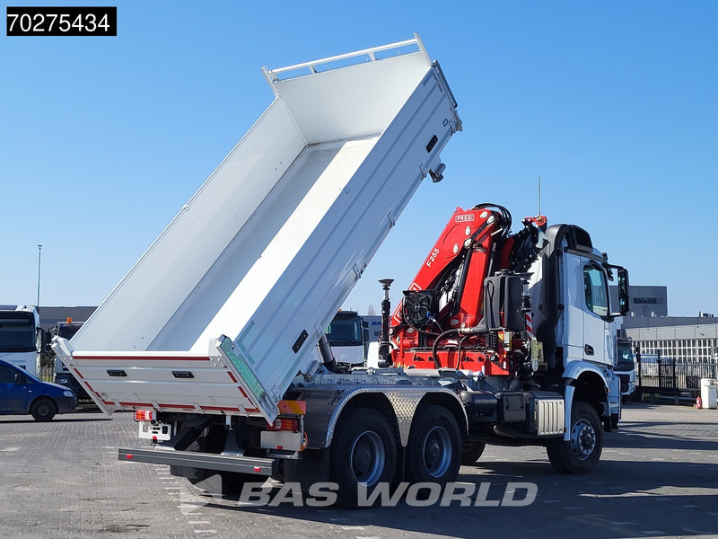 جديدة شاحنة قلاب, شاحنة كرين Mercedes-Benz Arocs 3348 6X6 Fassi F255A.2.24 xe-dynamic Kran Dreiseitenkipper Navi Euro 6: صورة 9
