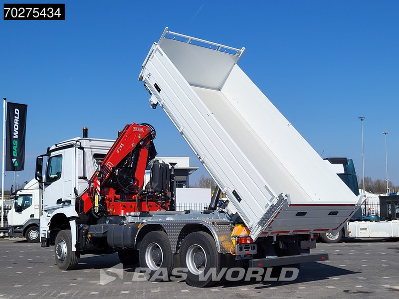 جديدة شاحنة قلاب, شاحنة كرين Mercedes-Benz Arocs 3348 6X6 Fassi F255A.2.24 xe-dynamic Kran Dreiseitenkipper Navi Euro 6: صورة 7