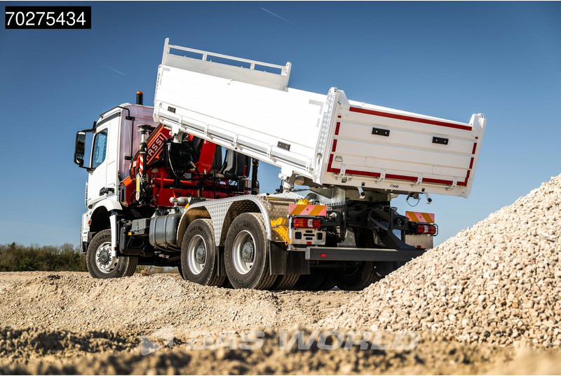 جديدة شاحنة قلاب, شاحنة كرين Mercedes-Benz Arocs 3348 6X6 Fassi F255A.2.24 xe-dynamic Kran Dreiseitenkipper Navi Euro 6: صورة 13