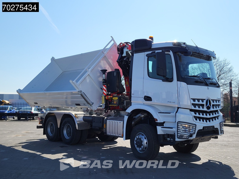 جديدة شاحنة قلاب, شاحنة كرين Mercedes-Benz Arocs 3348 6X6 Fassi F255A.2.24 xe-dynamic Kran Dreiseitenkipper Navi Euro 6: صورة 11
