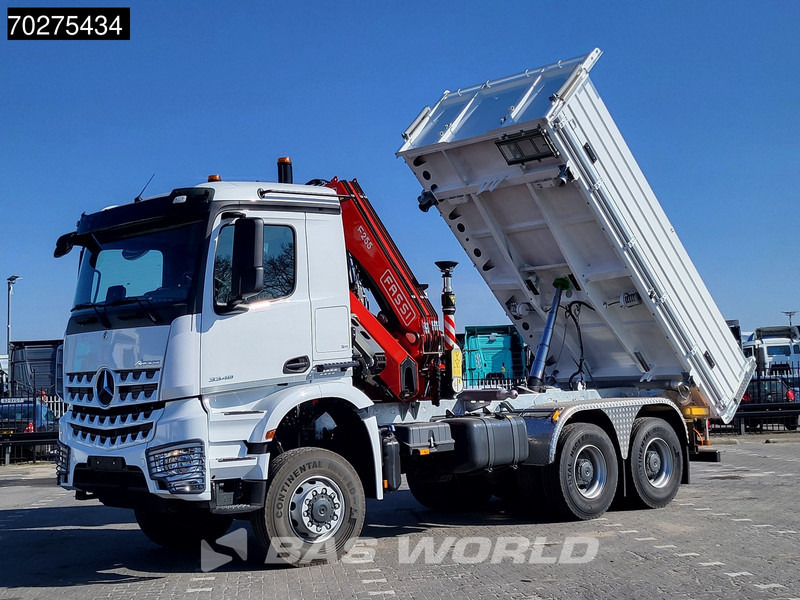 جديدة شاحنة قلاب, شاحنة كرين Mercedes-Benz Arocs 3348 6X6 Fassi F255A.2.24 xe-dynamic Kran Dreiseitenkipper Navi Euro 6: صورة 6