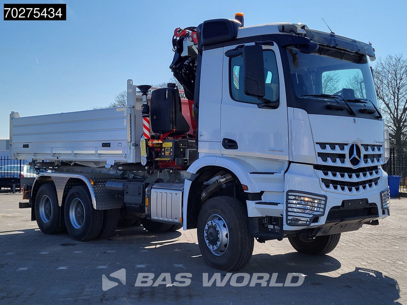 جديدة شاحنة قلاب, شاحنة كرين Mercedes-Benz Arocs 3348 6X6 Fassi F255A.2.24 xe-dynamic Kran Dreiseitenkipper Navi Euro 6: صورة 16