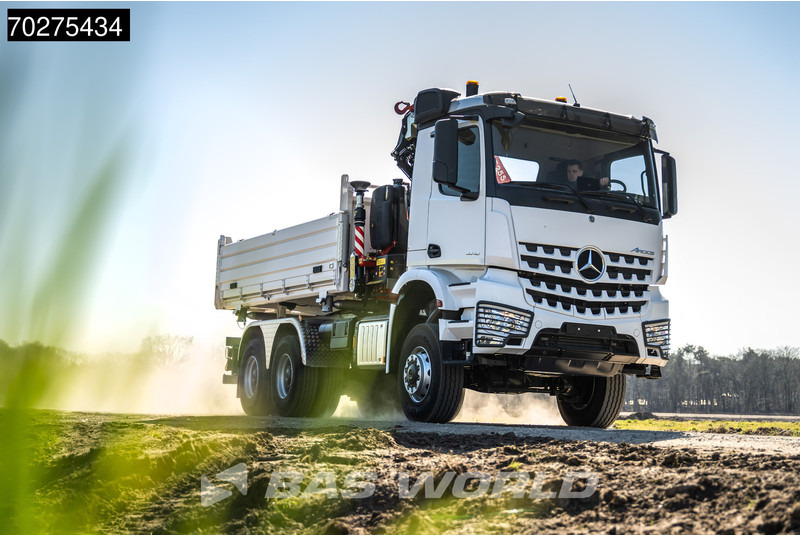 جديدة شاحنة قلاب, شاحنة كرين Mercedes-Benz Arocs 3348 6X6 Fassi F255A.2.24 xe-dynamic Kran Dreiseitenkipper Navi Euro 6: صورة 5