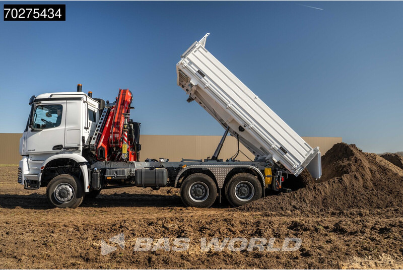 جديدة شاحنة قلاب, شاحنة كرين Mercedes-Benz Arocs 3348 6X6 Fassi F255A.2.24 xe-dynamic Kran Dreiseitenkipper Navi Euro 6: صورة 19