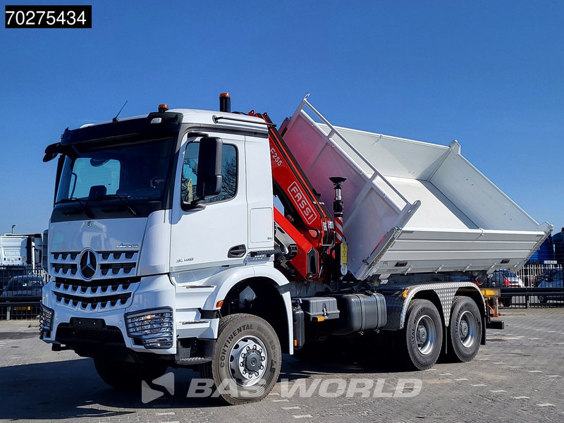 Mercedes-Benz Arocs 3348 6X6 NEW Fassi F255A.2.24 Kran Crane 3-way tipper Navi Euro 6 - شاحنة قلاب, شاحنة كرين: صورة 1 Mercedes-Benz Arocs 3348 6X6 NEW Fassi F255A.2.24 Kran Crane 3-way tipper Navi Euro 6 - شاحنة قلاب, شاحنة كرين: صورة 1