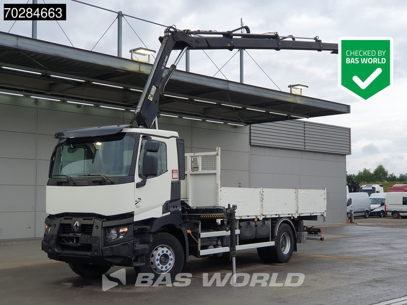Renault C 380 4X2 HIAB 122 B-3 HIDUO Kran Crane Steelsuspension Big-Axle Euro 6 - شاحنات مسطحة, شاحنة كرين: صورة 1 Renault C 380 4X2 HIAB 122 B-3 HIDUO Kran Crane Steelsuspension Big-Axle Euro 6 - شاحنات مسطحة, شاحنة كرين: صورة 1