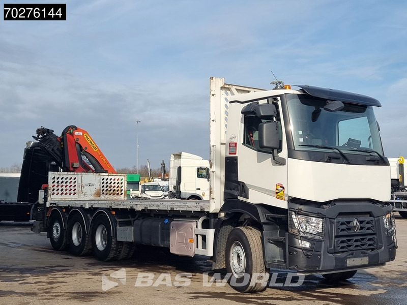 شاحنات مسطحة, شاحنة كرين Renault C 380 8X4 Palfinger PK 23001 EH Remote Lift+Lenkachse Euro 6: صورة 18